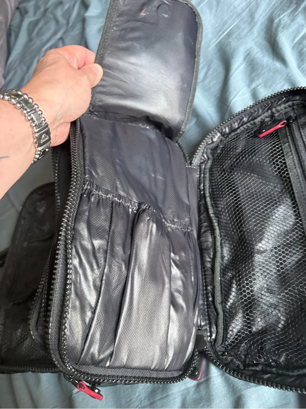 MZ Wallace Black Lacquer Cosmetic Pouch